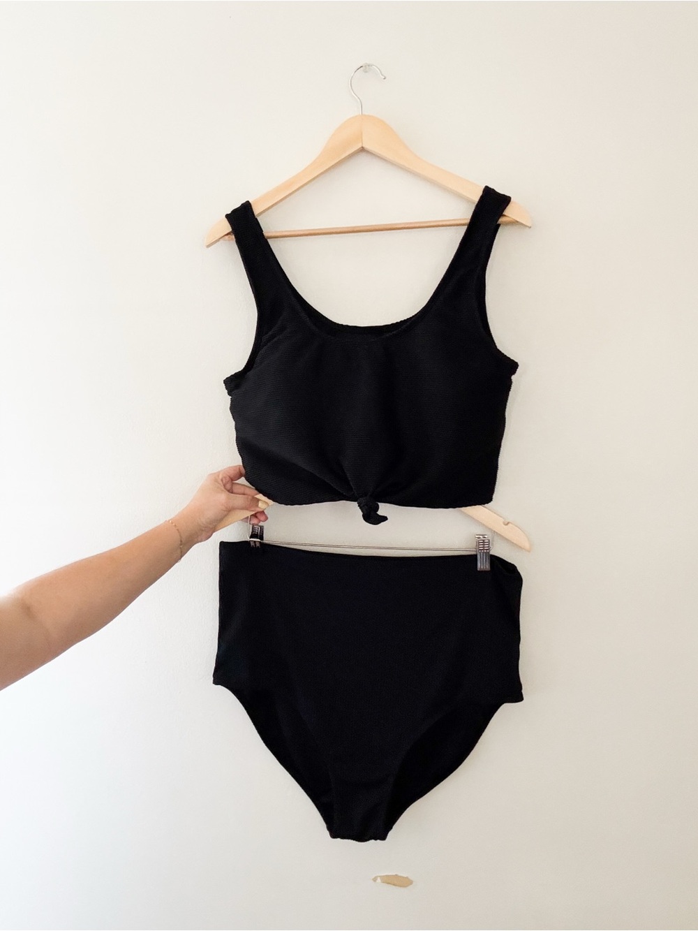 Coral Reef Black Ribbed Swimsuit - Picture 5 of 10